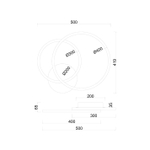 Потолочная люстра ARTE LAMP SIERRA A2211PL-2WH, 1хLED