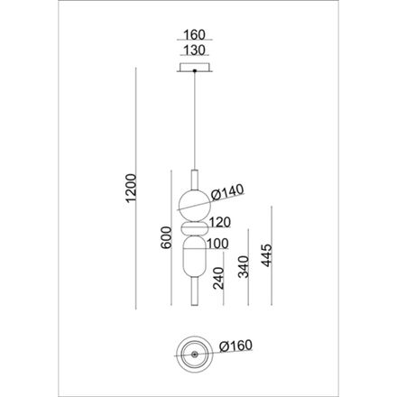 Подвесной светильник Arte lamp VASSOIO A6835SP-12AM, 1хLED