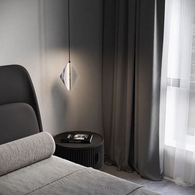 Подвесной светодиодный светильник со стеклянным плафоном 304054 LED латунь