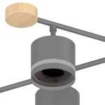 78730-0.3-06 GX53 GREY+WOOD светильник потолочный Reluce, GX53х6