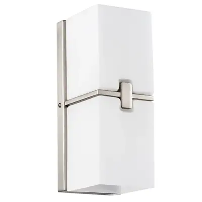 805620 Светильник настенный QUBICA 2х40W E14 НИКЕЛЬ/БЕЛЫЙ Lightstar