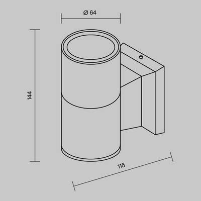 Настенный светильник (бра) Bowery GU10х1, IP54, O574WL-01B. TM Maytoni