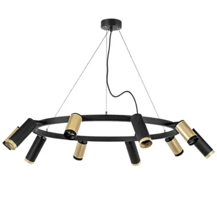LR02040587570 Люстра RULLO 10х50W GU10 ЧЕРНЫЙ/ЗОЛОТО (571020+214440-5+214487-5+203437-5+203440-5)