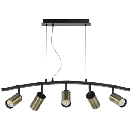 LR735315 Люстра RULLO 5х50W GU10 ЧЕРНЫЙ/БРОНЗА (571735+214431-5)