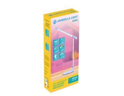 Настольная светодиодная лампа с ночником DE550 BL голубой LED 3000-6400K 8W