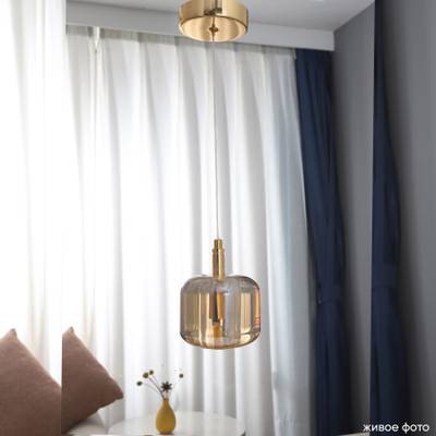 Светильник подвесной Crystal Lux BOX SP1 GOLD/AMBER 1272/201