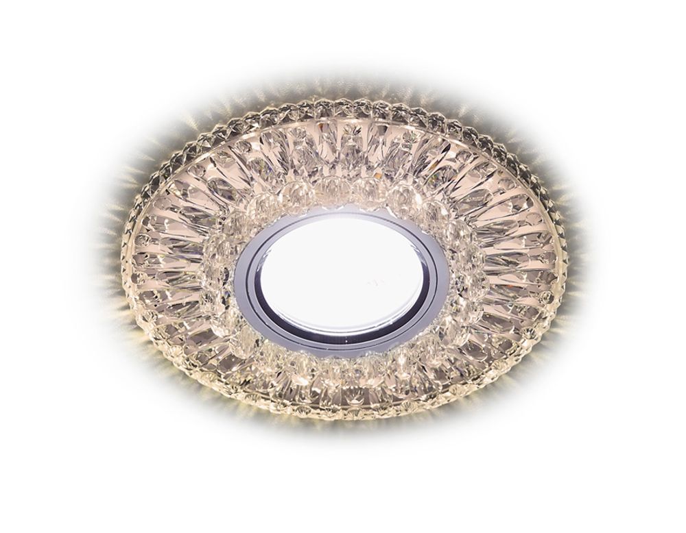 Встраиваемый точечный светильник со светодиодной лентой S380 CL/WW хром/прозрачный MR16+3W(LED WARM)