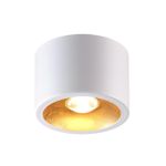 6668/1CL HIGHTECH ODL19 357 белый с золотым фольг-м Потолочной накладной светильник LED GU10 1*7W 220V GLASGOW (вместо 3877/1CL)