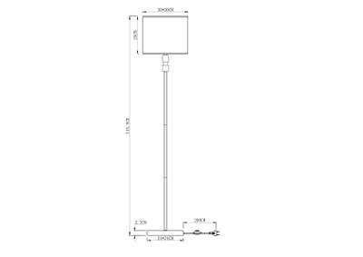 Торшер Arte Lamp NORTH A5896PN-1PB, 1хE27