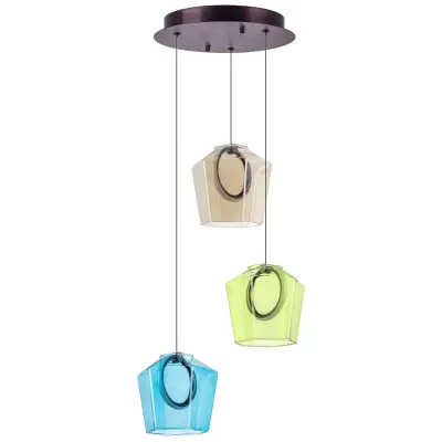 796139 Люстра CARAMELLO LED 3х6W 330LM КОФЕЙНЫЙ/МУЛЬТИКОЛОР 3000K Lightstar