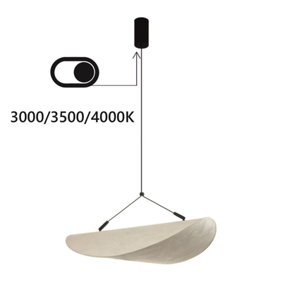 7067/30L L-VISION ODL25 191 Подвесной светильник металл/нетканный шелк/черн IP20 LED 20W 3000/3500/4000K 220V SILK