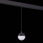 ST358.443.07 Магнитный трековый светильник подвесной Черный LED 1*7W 4000K 520Lm Ra>80 120° IP20 D90xH90 48V