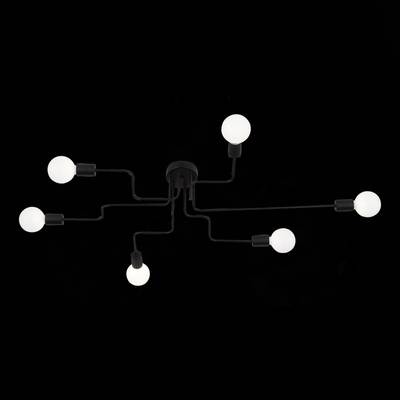 SL419.442.06 Люстра потолочная Черный E27 6*60W