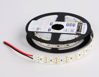 Светодиодная лента трехрядная GS3902 2835 324Led/ 26W m/ 24V IP20 4500K/ 5000*18*1.2mm/ кратность резки 18.5mm (2 конт.)