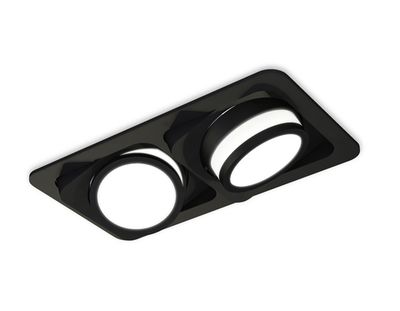 Комплект встраиваемого поворотного светильника XC7664081 SBK/FR черный песок/белый матовый MR16 GU5.3 (C7664, N7121)