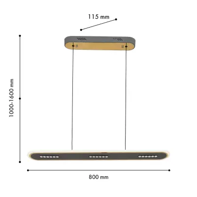Подвесная люстра Strimler 4472-3P, LED*63W, 4600LM, 3000-6500K. ТМ F-Promo