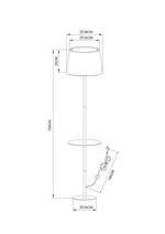 Торшер Arte Lamp CONNOR A2102PN-1WH, 1хE27