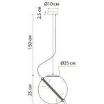 Подвесной светильник Arte Lamp HOLLY A3225SP-1PB, 1хLED