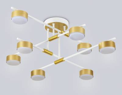 Светильник потолочный FL51751/8 WH/GD белый/золото GX53/8 max 12W 720*720*245