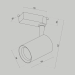Трековый светильник Вуоро / Vuoro Unity 3000K 10Вт 36°, TR003-1-10W3K-M-B. TM Maytoni