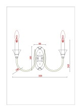 Бра Arte Lamp COLLINETTA A4094AP-2WH, 2хE14