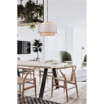 8043/1 MODERNI LN26 338 черный/серый/бежевый, металл/текстиль/ротанг Подвесной светильник Е27 1*60W 220V LAUNA
