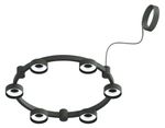 Корпус светильника Techno Ring подвесной для насадок Ø85мм C9232/6 SBK черный песок D550*70.5mm GX53/6
