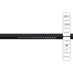 Магнитный трековый светильник Arte Lamp LINEA A4675PL-1BK, 1хLED