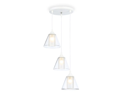 Светильник подвесной TR3553/3 WH/CL/FR белый/прозрачный/белый матовый E27/3 max 40W D340*800
