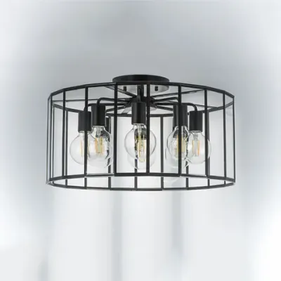 798287 Люстра GENNI 8х40W E27 ЧЕРНЫЙ МАТОВЫЙ/ПРОЗРАЧНЫЙ Lightstar