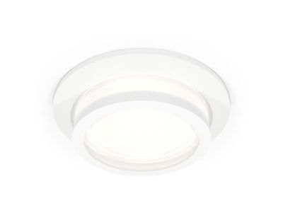 Комплект встраиваемого светильника с акрилом XC6512060 SWH/FR белый песок/белый матовый MR16 GU5.3 (C6512, N6220)