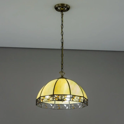 Citilux Шербург-2 CL440231 Люстра витражная подвесная Бронза