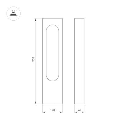 Светильник LGD-MUSE-BOLL-H900-12W Warm3000 (DG, 296 deg, 230V) (Arlight, IP65 Металл, 3 года)