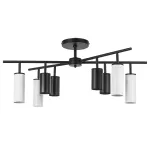 LR728374864 Люстра RULLO 8х50W GU10 ЧЕРНЫЙ/БЕЛЫЙ (571728+214437-4+214486-4)