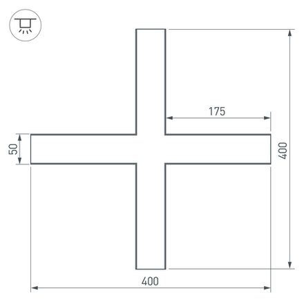 Крестовина SL-LINE-5035 (Arlight, Металл)