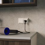 VLS000813 Накладка для розетки с заземлением, защитными шторками и крышкой, S70 (хлопок). (ТМ Maytoni)