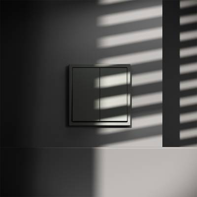 VLS020306 Проходной переключатель встраиваемый VOLTUM S70 двухклавишный 10А, (титан) (ТМ Maytoni)