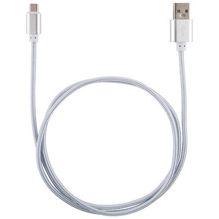 Кабель Energy ET-29-2 USB/MicroUSB, 2 метра, цвет - серебро