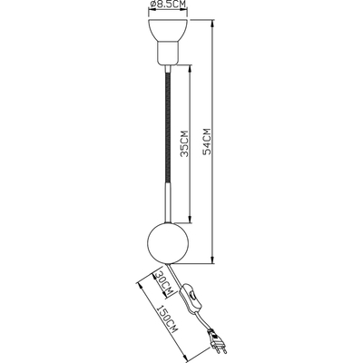 Бра Arte Lamp FALENA A3116AP-1WH, 1хE14