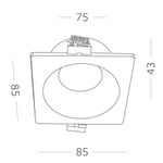 ST256.518.01 Св-к встр. Белый GU10 1*50W  IP65 L85xW85xH53 220V Без ламп