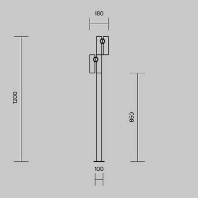 Ландшафтный светильник Torq 3000К 20Вт IP 65 O494FL-L20B3K. TM Maytoni