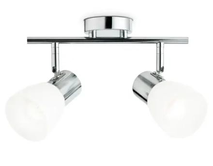 Настенно-потолочный спот TR3963/2 CH/FR хром/белый матовый E27*2 max 40W 200*105*200