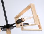 Подвесной светильник в стиле лофт TR80495/5 BK/LW черный/светлое дерево E14/5 max 60W D620*430