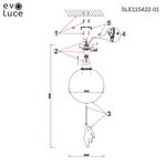 SLE115422-01 Светильник потолочный Белый/Белый E27 1*60W