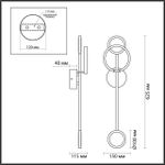 4321/16WL MIDCENT ODL22 347 металл/черный с бронзой Настенный светильник IP20 LED 16W 555Лм 3000K DENZEL