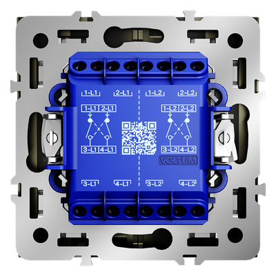 VLS020504 Перекрестный переключатель встраиваемый VOLTUM S70 двухклавишный 10А, (шелк). (ТМ Maytoni)