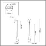 4278/1W L-VISION ODL21 341 прозрачн/золот фольг-ние Настенный светильник IP20 GU10 LED max 6W GOTA
