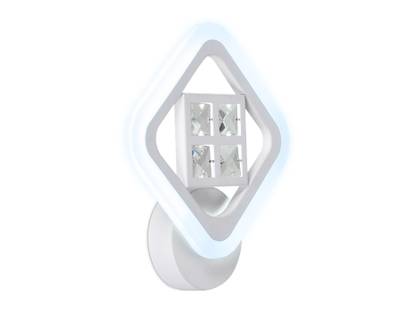 Настенный светодиодный светильник с хрусталем FA284 WH белый 15W 260*230*60