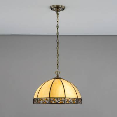 Citilux Шербург-2 CL440231 Люстра витражная подвесная Бронза