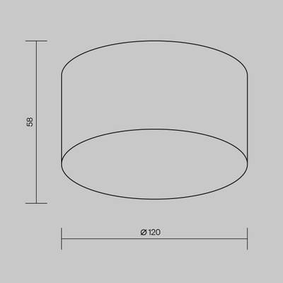 Потолочный светильник Zon IP 3000K 15Вт IP 65, O430CL-L15B3K. TM Maytoni